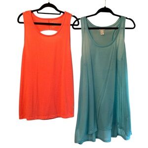 H&M & Old‎ Navy Coral and Aqua Tank Tops Bundle